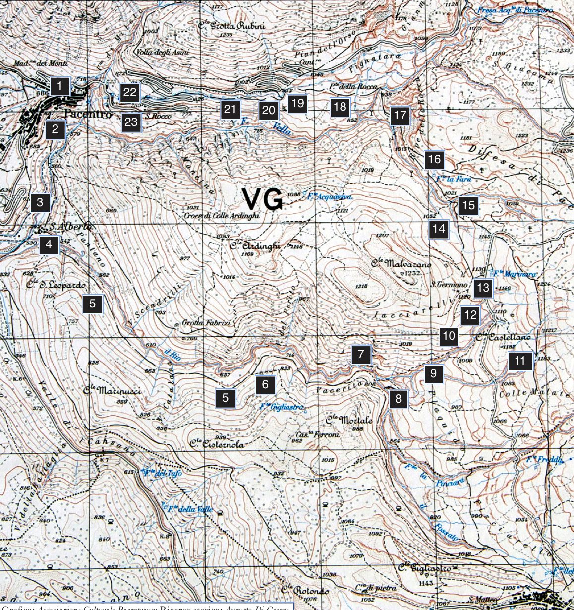 Mappa del percorso della Corsa dell'Iniziazione